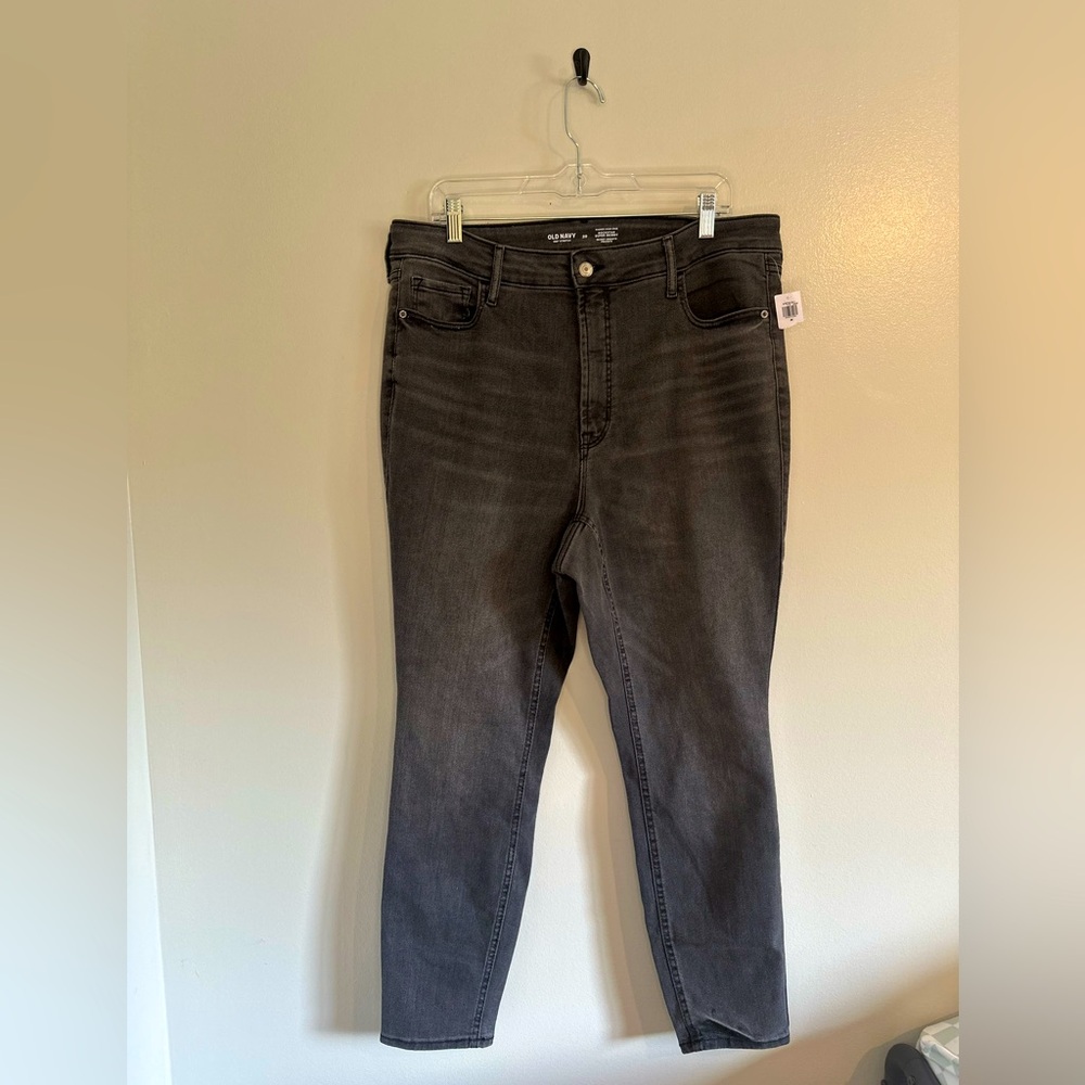 🌟 NWT Old Navy Faded Black Rockstar Super Skinny Jeans Size 20